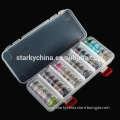 Plastic Round Clear Empty Nail Art Storage Box, Jewelry Earring Bin Trinkets Case Container